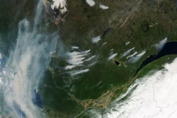 Image satellite des feux de forêts - Québec 2023